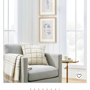 Woven Cotton Tufted Square Throw Pillow Cream - Set of 2